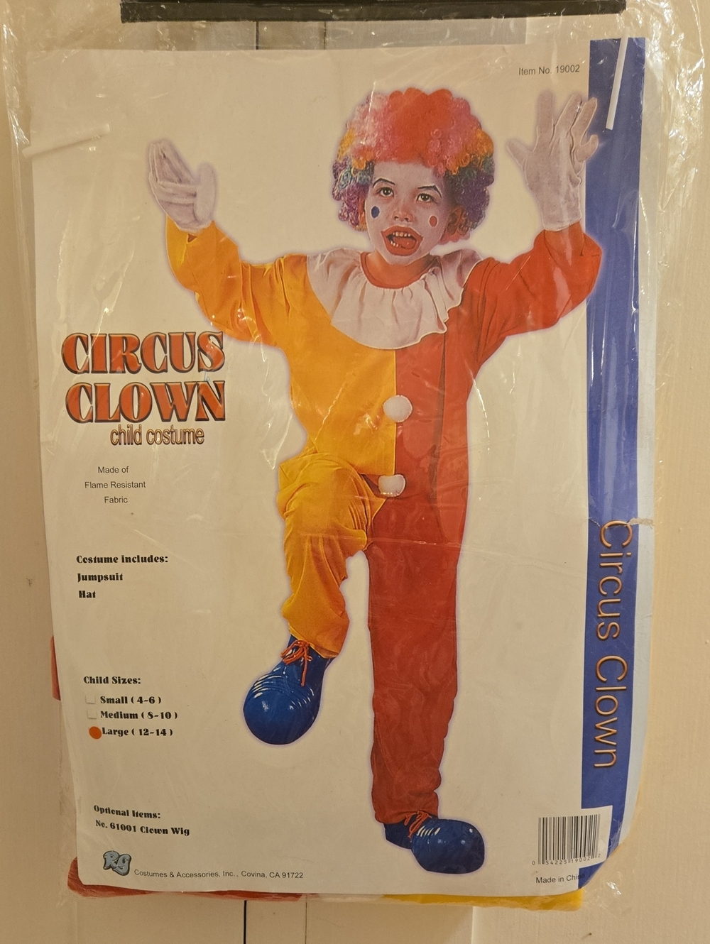 Rg Costumes Childs Clown Costume Sz L (12-14)
